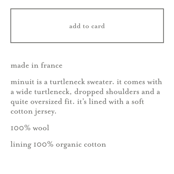 made in France Elsa Esturgie Parisian turtleneck sweater in ecru - Picture 3 of 4